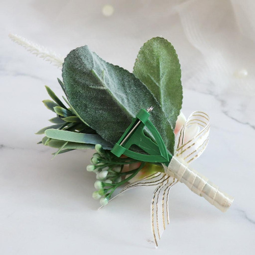 Flor Artificial Boutonniere Boutonniere Boda Fiesta Novio /m