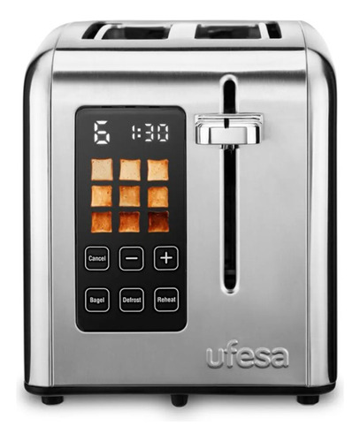 Tostadora Ufesa Digital 2 Panes 950 W En Acero Inox