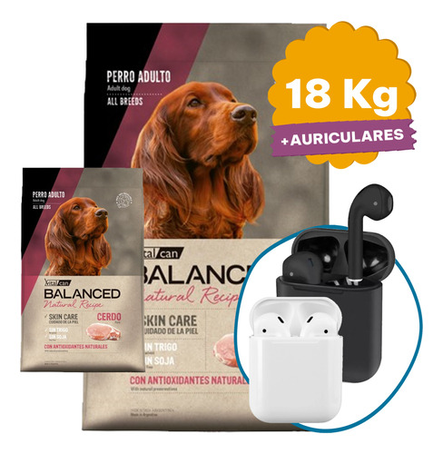 Alimento Vitalcan Balanced Perro Adulto Cerdo Y Arroz 15 Kg