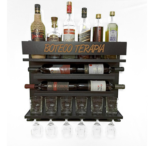 Adega De Parede E Barzinho Whisky Cachaça Boteco Terapia Pr