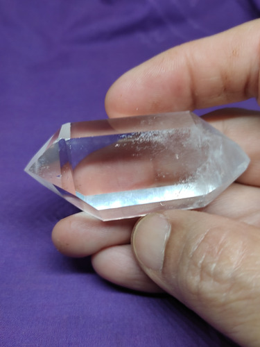 Cuarzo Cristal Biterminal 6,7cms Largo 2,8cms De 60 Gramos