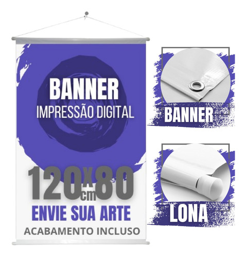 Banner Personalizado Completo Medida 120x80cm