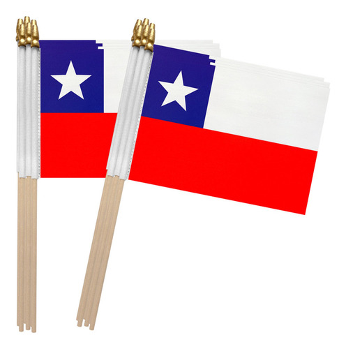 Mini Bandera De Chile Tsmd Chile Stick Flag Chile Pequeñas M