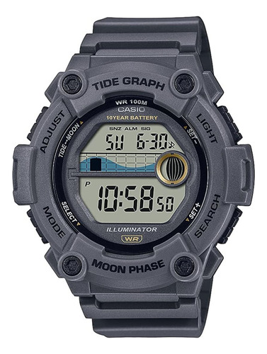 Reloj Casio Ws-1300h-8avcf Moon Phase Grafica De Marea-gris Gris Gris Gris
