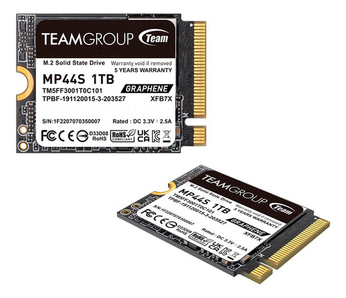 Ssd Nvme M.2 2230 1tb Teamgroup Mp44s 5000/3500mb/s P4.0/3.0