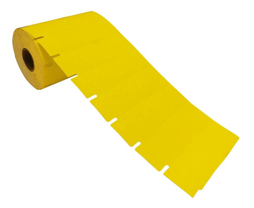 6 Rolos Etiqueta Para Gondola 70x35 - Amarelo