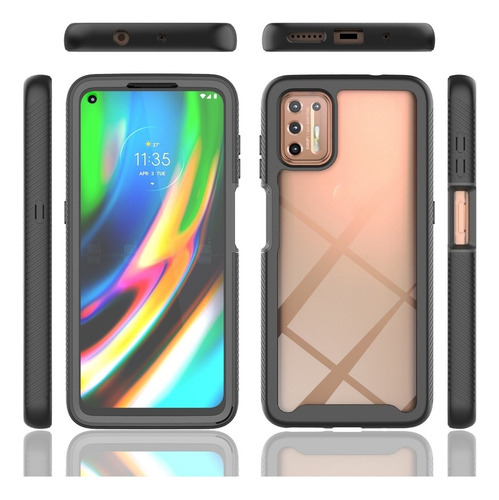 Funda De Color Sólido Cielo Estrellado Para Motorola Moto G9