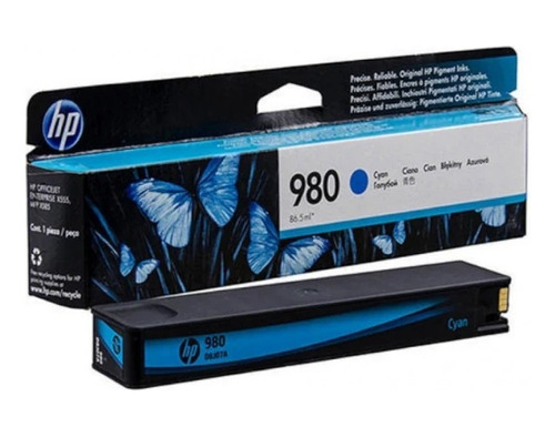 Cartucho Hp 980 Cian X555 D8j07a Mfp X585 Original