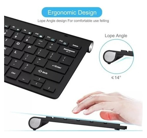 Teclado E Mouse Sem Fio Slim Para Notebook Dell Inspiron