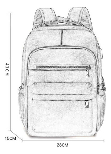 2 Mochila Para Computadora Portátil Mochila Duradera Café