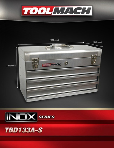 Caja De Herramienta Toolmach Acero Inox. Taller Mecánico