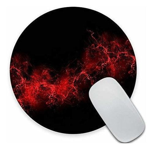 Pad Mouse - Ssoiu Fondo Negro Color Rojo Pintura Explosión B