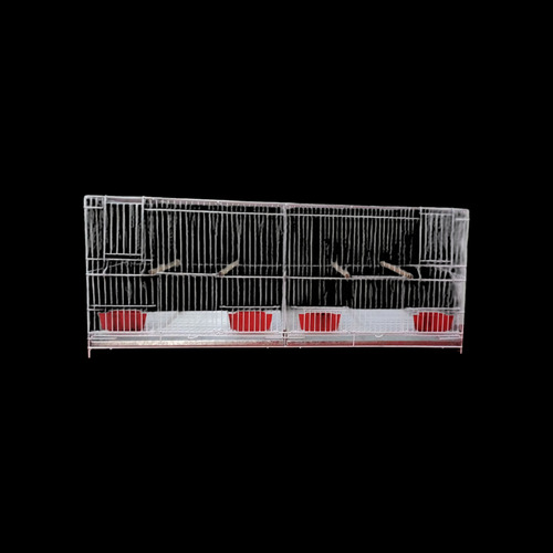 Jaula De Cria De 79x30x31 Con 2 Puertas De Nido Y Separador Blanco
