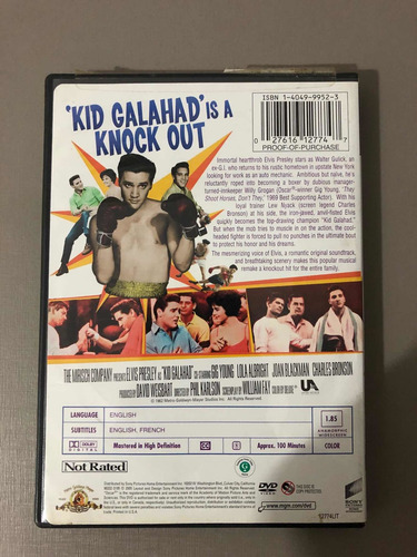 Imagem 2 de 2 de Dvd Elvis Presley Kid Galahad Original Inglês-francês Novo