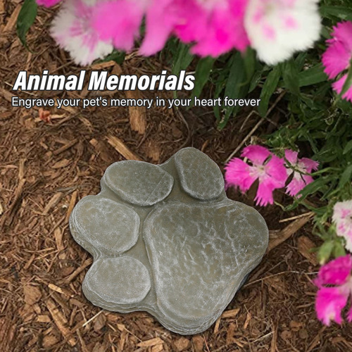 Piedra Conmemorativa Con Forma De Huella De Perro Para Brico