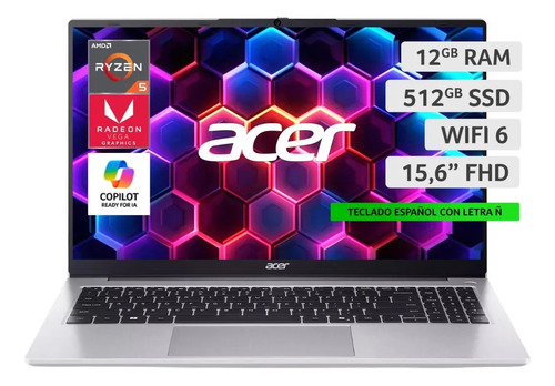 Notebook Aspire Lite AL15-41P-R5JR-1 Silver 512 GB SSD Acer
