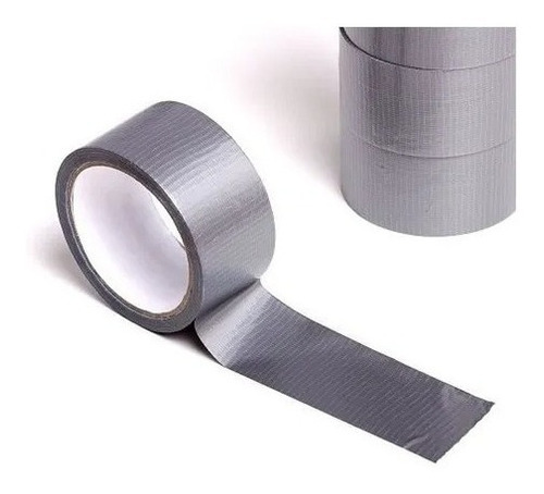 Pack De 3 Cintas Adhesiva Multiuso Duck Tape 5cm 10 M Tela Color Gris Oscuro Liso