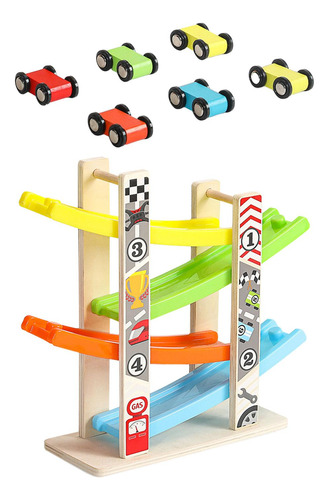 Juego De Rampa De Pista De Coches De Carreras, 4 Pistas