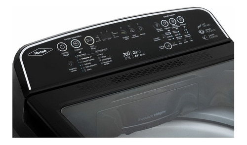 Imagen 4 de 4 de Lavadora automática Haceb Digital LAV ZOÜ 20 KG D gris grafito 108 V - 127 V