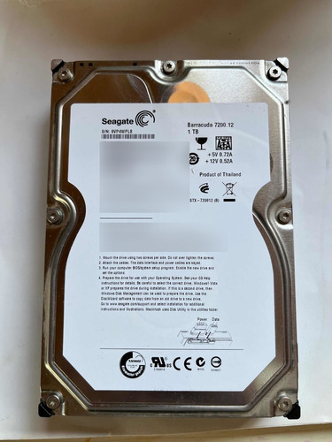 Imagen 1 de 2 de Disco Duro 1 Tb Seagate Impecable