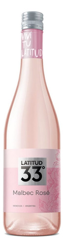 Kit 06 Un. Vinho Argentino Rosé Seco Latitud 33 Malbec 750ml