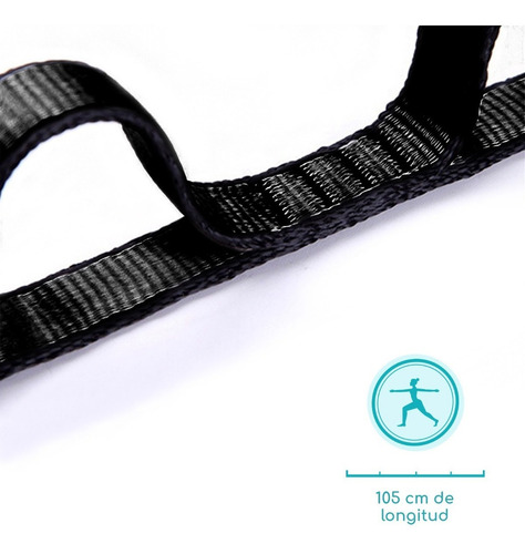 Banda De Estiramiento Yoga Y Pilates Mejora Tus Ejercicios Color Negro