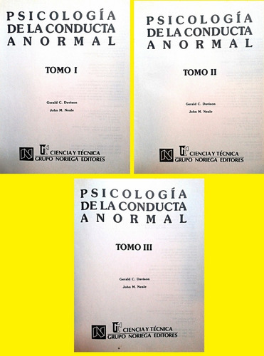 Psicología De La Conducta Anormal 3 Tomos (Usado)