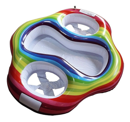 Flotador Inflable Para Piscina De Bebé, Doble Asiento, Flota