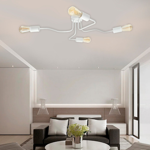 Imagen 2 de 10 de Araña 4 Luces Brazos Vintage Apto Lamparas Led E27 Oferta