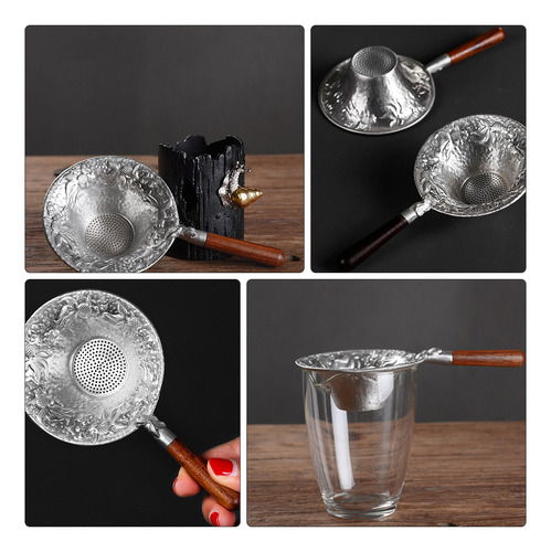 1 Colador De Té Con Estampado De Peces Dorados, Infusor De T