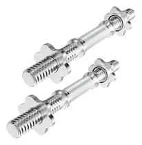Comprar Mancuernas Pesas Para Discos Cromadas Macizas Con Kit Rosca
