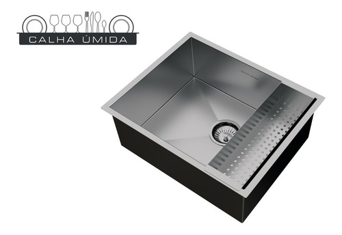 Cuba Inox 500 X 400 Gourmet C Escorredor Inox 304 E Válvula