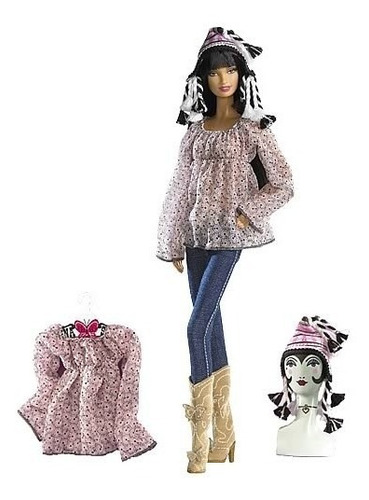 Barbie Anna Sui Boho Gold Label 2006 Model Muse Prod. 7,700