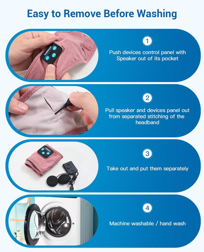 Auriculares Bluetooth Para Dormir Con Diadema Voerou Ajustab