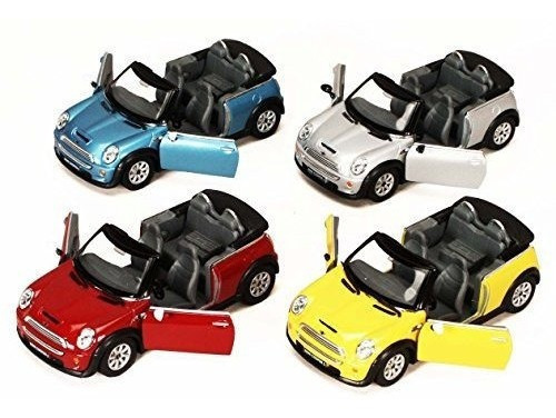 Mini Cooper S Convertible Juego De 4  Kinsmart 5089d  128 Es