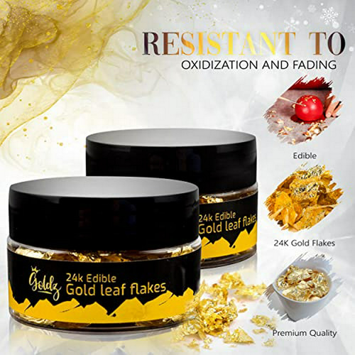 Láminas De Oro Comestible 24k 50mg | Decoración Brillante &