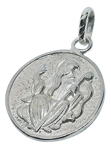 Imagen 3 de 5 de Medalla Dije San Benito Plata 925