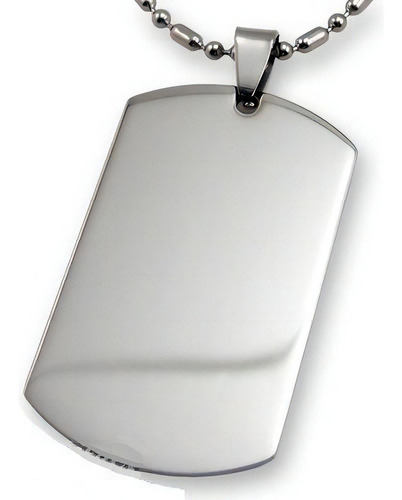 Dog Tag Placa De Identificação Aço Cirúrgico 50 X 30