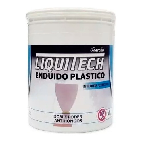 Enduido Plastico Interior Exterior Liquitech Antihongo 10lt