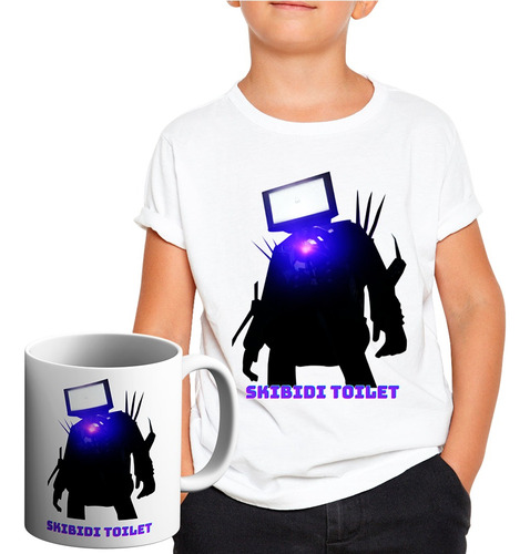 Remera Skibidi Toilet Tv Man + Taza Cameramans