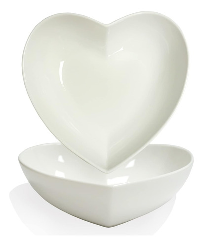 Florwod 2 Platos De Porcelana En Forma De Corazón, Platos Pr