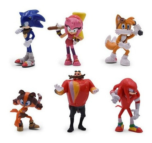 Figuras De Sonic Para Niños, Juguetes De Figuras De Anime 6p