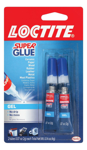 Loctite 1255800 Super Glue Gel.07 Oz. Tubo  2/pack  Loc12558