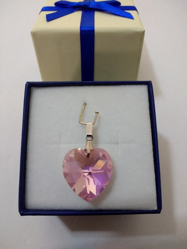 Imagem 2 de 4 de Pingente Cristal Swarovski Light Rose Boreal 1,8 Cm Em Ródio