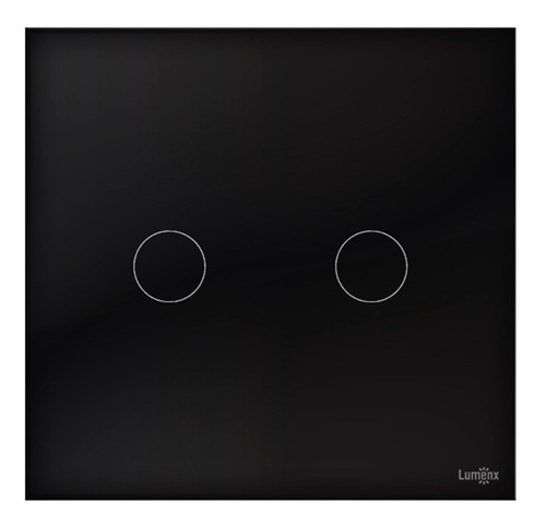 Interruptor Touch Tok Glass 2 Pads Wi-fi Preto 4x4 Lumenx