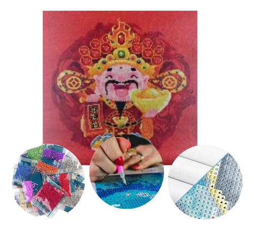 Hh F Kit De Pintura Diamante Cuadrado Diy 5d 40x40 Amuleto