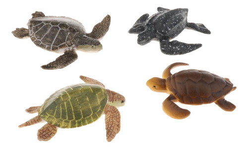 2 Plástico Animal Turtles Figuras Modelo Animales Juguetes