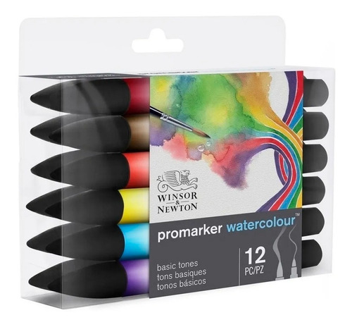 Marcador Acuarelable Doble Punta Winsor & Newton X 12