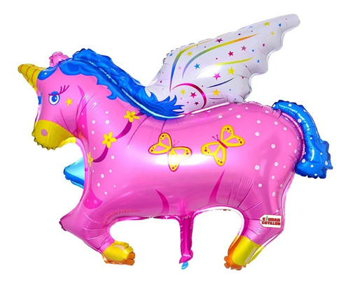 Globo Metalizado 40cm Unicornio Cumpleaños - Ciudad Cotillón