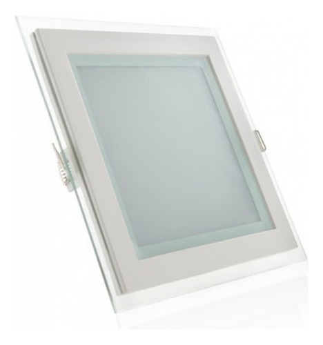 Panel Led Embutido 12w Vidrio Cuadrado Diseño Moderno Deco
